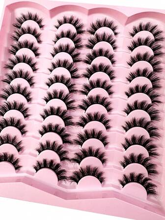 20/10/7/5/1 Pair Selectable Natural False Eyelashes Fluffy Soft Dramatic 3D Mink Lashes Long Wispy Eyelash Cilia,Messy,Multi-Layered Eyelashes Short Thick Fake Eyelash Extension Bulk False Eyelashes Makeup Products Wedding Party & Club Daily Work Meeting Natural Fake Lashes Comfortable To Wear Strip Lashes,Lashes,Eyelashes,Fake Lashes