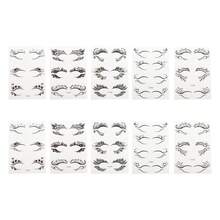 Realistic Eyelash Temporary Tattoo For Adult 10 Pcs - Style 1 - View 1