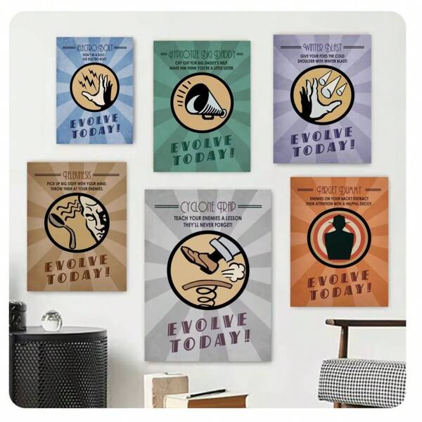 1PC Frameless Vintage Painting Classic Game Quotes Posters High-Definition Canvas Printing Wall Arts Modern Minimalism Club Game Hall Bedroom Dormitory Coffee Shop Wall Decoration Home Decoration ,Wall Art With Frame