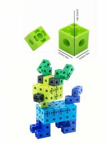 100pcs Montessori Puzzle Linking Cubes Set, Magical Maths Blocks Enlightenment Educational Toy For Teaching Numbers And Basics Of Mathematics To Preschoolers, Including Cubes, Small Square Plastic Inserts, Early Learning Toys, /Christmas Gift Room Decoration, Weight Scale For Kids, Helmet Toddler Construction, Diy Number Blocks