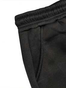 Men Hoodie Co-Ords - Black - View 7