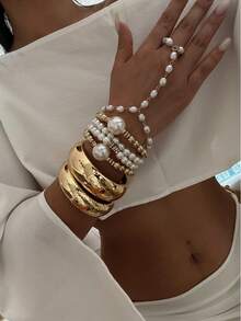 时尚个性化夸张金属手链，百搭手镯腕链