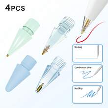4PCS Replacement Tips Compatible With Apple Pencil 1st/2nd Gen Pencil Pen Tip Needle Tube Transformation IPad Pencil Pen Head Metal Wear-Resistant Anti-Skid Transparent IPad Pencil Pen Tip - Multicolor - View 7