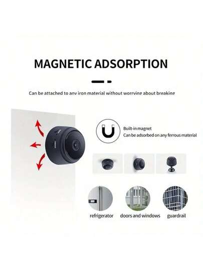 1pc/ Mini Wireless WiFi Home Security Camera, HD Video Monitoring, Remote Access Via Smartphone, view 5