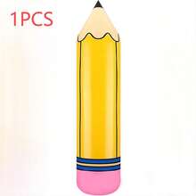 3 piezas de 27 pulgadas Lápiz inflable gigante grande Decoración de regreso a la escuela y graduación Lápiz inflable colgante Decoración de aula para regreso a la escuela, jardín, habitación, fiesta de cumpleaños - Multicolor - Ver 10