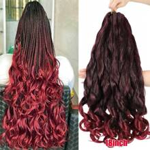 1 Pack French Curl Braiding Hair 12 Inch Pre Stretched Bouncy Curly Hair Easy Braid Crochet Hair Wavy Texture Synthetic Hair Extensions For 50g/Pack