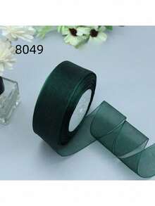 50y 透明装饰雪纱丝带，3.8 厘米宽缎带，DIY 礼品包装，发饰和工艺丝带，圣诞节情人节