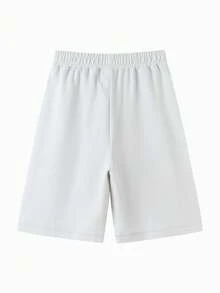 Balabala Children's Shorts Boys' 2025 Summer Straight Casual Pants Girls' - Light Gray - View 6