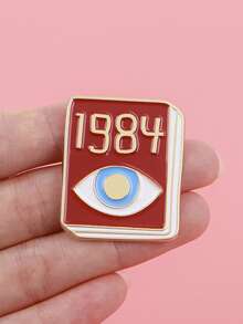 1枚眼睛数字休闲风锌合金时尚个性化灵感胸针，复古创意金属徽章，独特小众男士合金翻领别针，经典数字服装胸针，包包配饰，适合日常佩戴、学校办公配饰、衬衫外套、珠宝、圣诞节、万圣节、秋冬季配饰，适合青少年、青年、男士，休闲、户外、运动、度假、毕业礼物、生日礼物，日常佩戴衣夹，趣味可爱教师礼物，服装配饰，包包挂饰，男士礼物，包包别针 - 彩色 - 查看 5