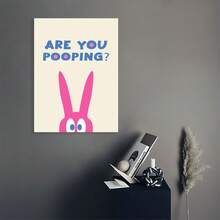 Framed Are You Pooping Poster,Bathroom Art Print,Funny Toilet Wall Decor, Fun Print,Blue Bathroom Wall Art,Toilet Wall Decor,DIGITAL DOWNLOAD - Framed - View 5
