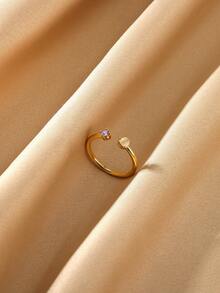 Heart Birthstone Ring, Birthstone Ring, Mothers Jewelry, Bridesmaid Gift, Stackable Ring, Gift For Mom/Mother, Birthday Gift - JZ7300G - View 8