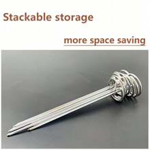 20 pièces/10 pièces/5 pièces Accessoires de friteuse à air, Mini brochettes universelles en acier inoxydable pour barbecue/bâtonnets de barbecue, Brochettes verticales en acier inoxydable pour barbecue, Grille verticale inclinée, Parfait pour la maison, l'extérieur, les fêtes, Noël et autres fêtes, vaisselle pour anniversaire