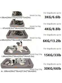 قطعة واحدة سرير حيوانات أليفة، سرير كلاب، سرير قطط، مناسب لجميع الفصول، مقاوم للمضغ، قاعدة مقاومة للانزلاق والرطوبة، سهل التنظيف، لا تتشبث به الشعيرات، مريح للحيوانات الأليفة للنوم