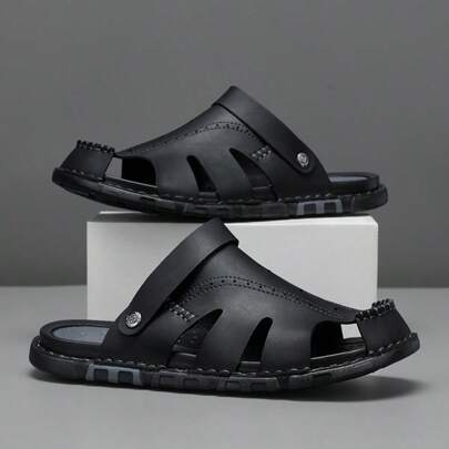 Men's Handmade Breathable Outdoor Slippers, Casual Minimalist Fashion Sandals, Summer