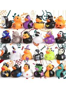 2 piezas de Patos de goma de Halloween, Patos apretables de Halloween, Decoraciones de fiesta de Halloween, Actividades de piscina, Accesorios lindos de baño y ducha, Regalos de cumpleaños, Regalos de Navidad y Halloween, Regalos para amigos, Patos de Halloween