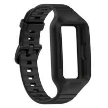 Funda de goma + correa compatible con Hua Wei Band 9 8 7 6, correa de silicona impermeable y funda en un solo accesorio de repuesto para banda de reloj con Hua Wei 9 8 7 6/ Honor Band 6 7, regalo para hombres y mujeres