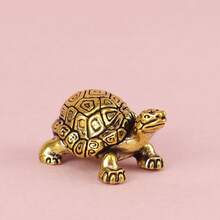 Brass Turtle Home Decor: Adorable Brass Turtle Statue, No Electricity Needed, Suitable For Living Room And Office, Perfect Gift For Animal Lovers And Home Decor Enthusiasts - Multicolor - View 1