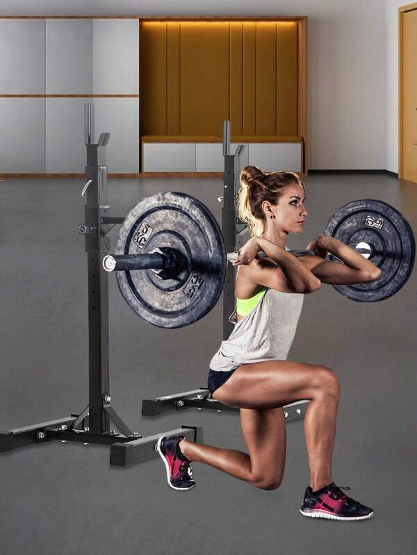 Adjustable Squat Rack, Portable Barbell Rack For Home