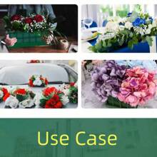 1 pieza Caja colgante de espuma en forma de flor cuadrada, Jaula rectangular de flores para colgar en la pared, Decoración de centro de mesa con ramos de flores frescas para boda, Navidad y fiesta