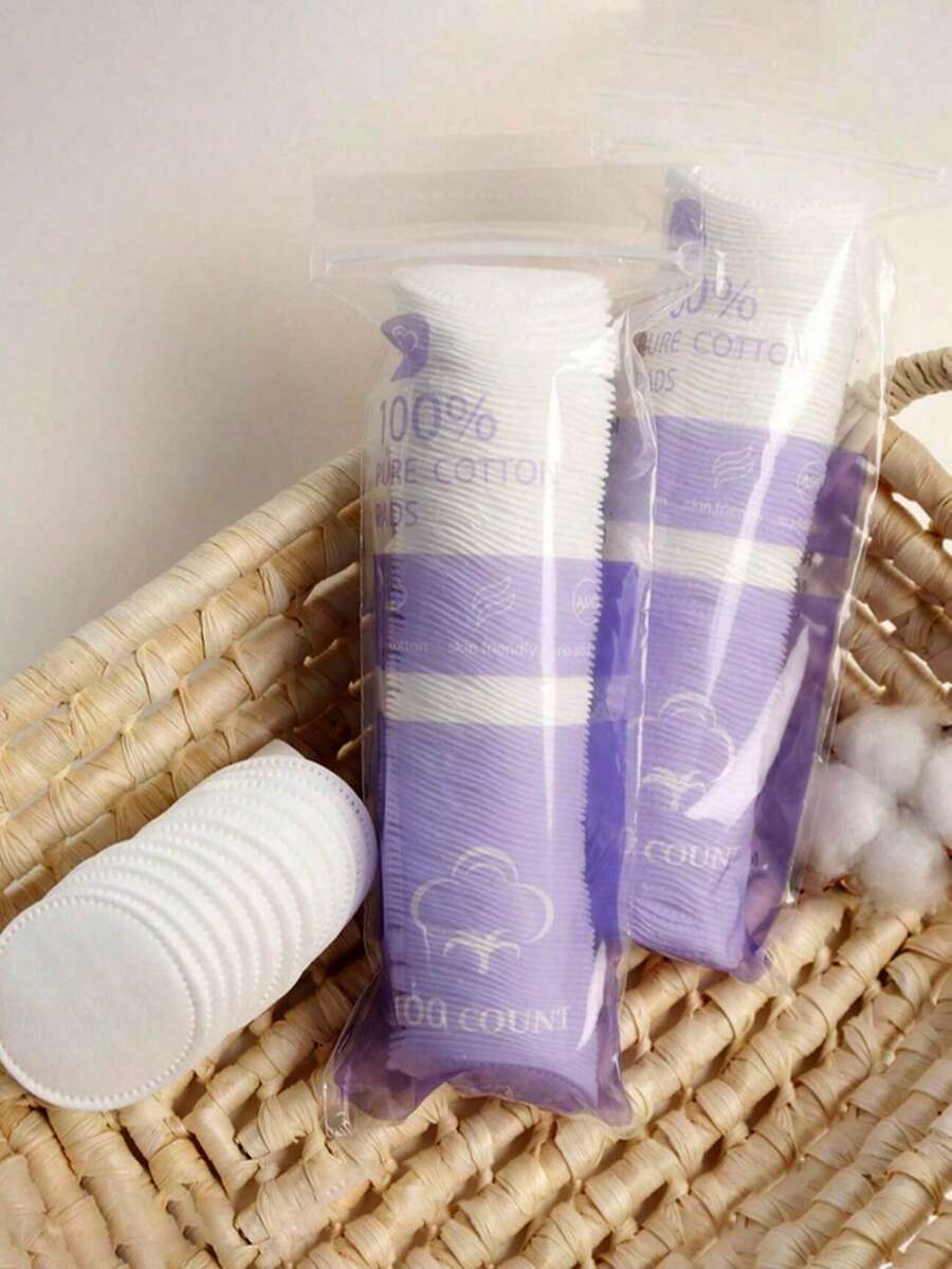 100 Pcs Disposable Makeup Pads, Round Makeup Remove Pads, Ultra Soft Cleansing Cloths For Adults, Disposable Makeup Removal Soft Cleaning Pads