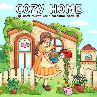 甜蜜的家：成人和青少年彩色书，以迷人的小屋、海滨别墅和 Hygge 角落为特色（温馨舒适的彩色书）
