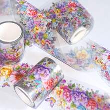 1 rotolo di nastro colorato con motivi floreali per animali domestici, creativo cartone animato fai-da-te per scrapbooking, decorazione per articoli di cartoleria e quaderni, per il ritorno a scuola