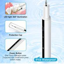 YTWO 1pc Ultrasonic Teeth Cleaner, Teeth Whitening, Electric Dental Scaler, Removes Tartar, Oral Cleaning, Recommended By Dental Experts, IPX6 Waterproof, Easily Removes Tartar, Plaque, Stains From Smoking/Coffee/Tooth Gaps, 5 Cleaning Modes (Gentle, Standard, Medium, Strong, Extra-Strong), Smart Power Distribution, Overcharge Protection, Cleans Teeth Gently, 3-Hour Full Charge, 90-Day Standby, 500mAh Large Battery - Multicolor - View 8