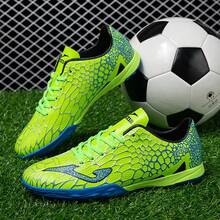 Men's Soccer Cleats Outdoor Sports Student Youth Professional Match Training Shoes Spike Shoes Examination Specialized Outdoor Competition TF Football Boots - A533 Green - View 1