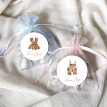 Boho Ba By Clothes 性别揭秘贴纸 性别揭秘派对 - Team B Oy 或 Team G Irl 贴纸 - 彩色 - 查看 6