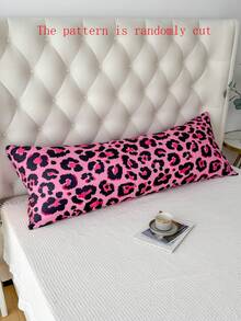 1 pieza 100% Poliéster, Estampado de Leopardo Rosa, Funda de Almohada Larga, Adecuada para Decoración de Cama (Inserto de Almohada No Incluido) - Multicolor - Ver 6