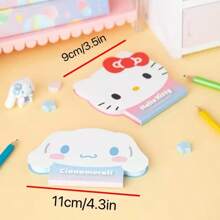 Sanrio 100pcs/Set Sanrio Kawaii Kitty Cat & Pompompurin Sticky Notes, Cute Memo Pads School Supplies, Back To School