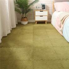 12pcs Thicker Non-Slip Bedroom & Living Room Interlocking Carpet Tiles, Soft & Waterproof Floor Mat Gifts Birthday Graduation