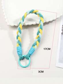 1pc Cute Handmade Phone Lanyard Braided Wrist Strap, Anti-Lost Phone Cord, Earphone Case Hanging Rope