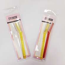 Pacote com 2 lâminas de barbear de cor aleatória, aparador de sobrancelhas com lâmina de aço inoxidável, ferramenta profissional para aparar sobrancelhas, modelador de sobrancelhas afiado, ferramenta para aparar sobrancelhas e maquiagem, tesoura portátil unissex para aparar sobrancelhas