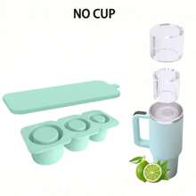 1 Peça de Forma de Gelo de Sílica com Tampa Cilíndrica, Compatível com , Moldes Grandes para Copos Térmicos, Bandejas de Gelo para Suco de Verão para Congelador, Festa, Viagem, Casamento, Aniversário, Cozinha, Armazenamento, Outdoor.