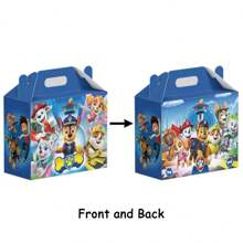 Paw Patrol 12pcs Paw Patrol Candy Box Birthday Gifts Decor Paper Bag Favors Cake Boxes Packaging DIY Box Party Gift Packing Box,Very Suitable For Festivals, Fans, Schools, And Gift Giving, School Supplies,Back To School