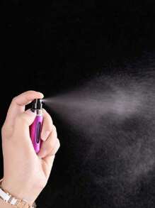 1pc Mini Refillable Travel Perfume Atomizer Bottle, Made Of Durable Aluminum Alloy, Compact & Portable, Suitable For Travel & Outdoor Use, Can Be Filled With Customized Perfume, Enhances Personal Charm, Adds Ritual To Life, Boosts Confidence & Mood. Ideal Gift For Girls, Women, Moms, Boyfriends, Home & Bathroom Decor, Great For Valentine's Day, Mother's Day (Random Color & Style)