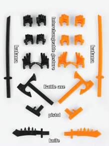 13 Joints Movable Action Figure Doll Model Robot Building Blocks Toy, 13 Joints Movable 3D Toy Dog DIY Assembly Toy, 360 Degree Flexible Joints