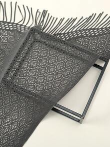 1 件男女通用休闲流苏围巾，纯色面罩颈套，街头朋克嘻哈风格三角围巾头巾，送给男朋友、兄弟、家人的最佳礼物