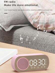 Wireless Bluetooth Speaker, Multifunctional High-Volume Bass Subwoofer Clock, Mini AI Smart Alarm Clock Speaker