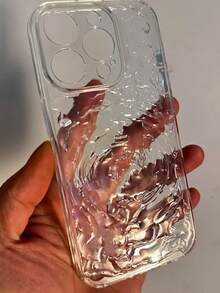 1 Ốp lưng điện thoại trong suốt hình sao biển, ốc xà cừ, ngọc trai, gợn sóng, INS Seashell cho iPhone16 15 14 13 12 11 Pro Max Plus, ốp lưng silicon mềm - gợn nước - Xem 6