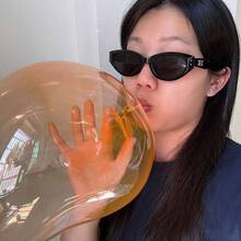 1/5/10 件 4 色塑料泡泡，弹力泡泡气球，用吸管吹，派对装饰，节日庆典皮纳塔填充物，礼物（随机颜色带吸管）