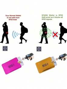 3/5/10 Piezas, Portador de tarjeta RFID, Portador de tarjeta con bloqueo RFID, Cubierta protectora de tarjeta bancaria/de identificación, Portador de tarjeta de crédito de aleación de aluminio con bloqueo RFID, Fundas con bloqueo RFID para tarjetas de crédito, Diseño delgado impermeable de lámina de aluminio, Artículos esenciales para viajes, para viajes, vuelos, negocios, hogar, campamento, al aire libre, playa, vacaciones de verano, regreso a la escuela - Multicolor - Ver 5