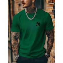 Kit 3 Men's T-Shirts 100% Cotton Blouse Comfortable Round Neck Shirt Various Colors Immediate Shipping - 彩色 - 查看 4