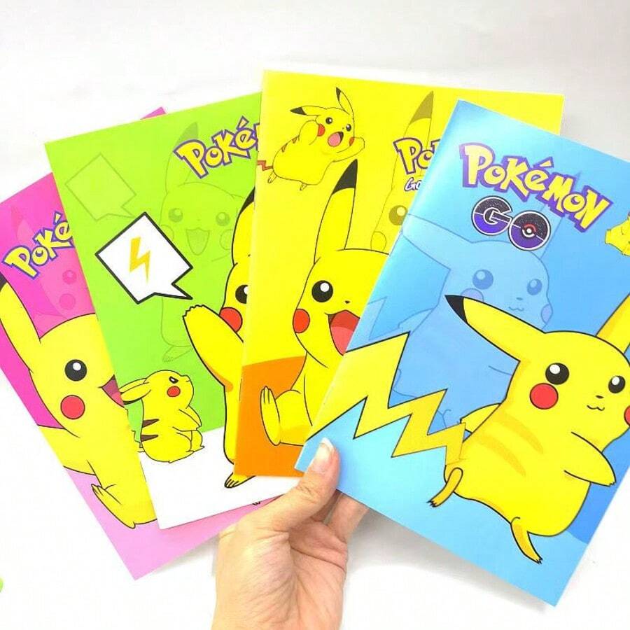 pokemon 2pcsPokemon Pikachu Pet Multifunctional Small Book Notebook Diary Student Creative Stationery Surprise Small Gift Random Style