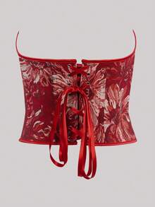 Modne damskie topy bez ramiączek Eleganckie europejskie i amerykańskie sznurowane seksowne gorsety Slim Fit Streetwear Top