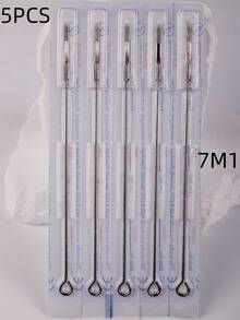 50pcs/100pcs Disposable Sterile Tattoo Needles Assortment, 3RL,5RL,7RL,9RL,5RS,7RS,9RS,5M1,7M1,9M1 Tattoo Cartridge Needles, Includes Grip Tips, Ink And Magnifier Glasses