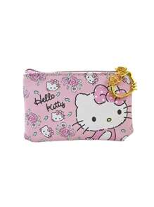 Sanrio 1Pc Hello Kittys Coin Purse Cute Cartoon With KT Cat Character Zipper Design Storage Bag Gift(Some Parts May Be Random)