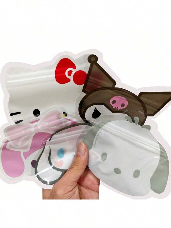 Sanrio 10 Stücke Hello Kitty Geschenktüte Kuromi Geschenkbox Reißverschlussbeutel wasserdicht, geeignet für kleine Zubehöraufbewahrung und Sundries (einige Teile können zufällig sein) für Frauen Aufbewahrungsorganisator Reise-Essentials Rückkehr zur Schule Schlafsaal Lagerung