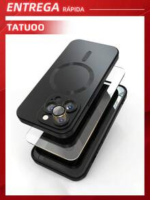 1 Piece Magnetic Phone Case, Magnetic Induction Slim Case Cell Phone Cover, Compatible With Apple 16/16Pro/16Plus/16ProMax - 查看 1